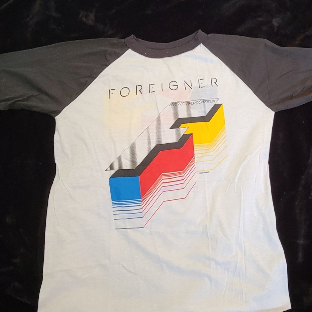 Foreigner agent provocature Concert baseball style shirt mens xl
